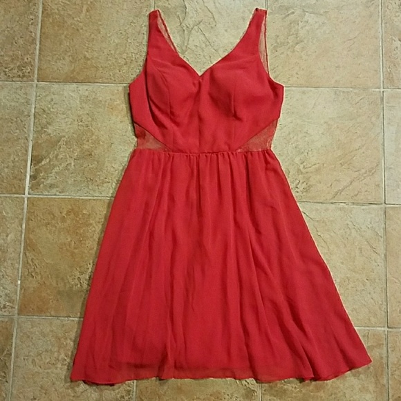 Adrianna Papell Dresses & Skirts - Hailey Adrianna Papell Red Cutout Dress Size 8